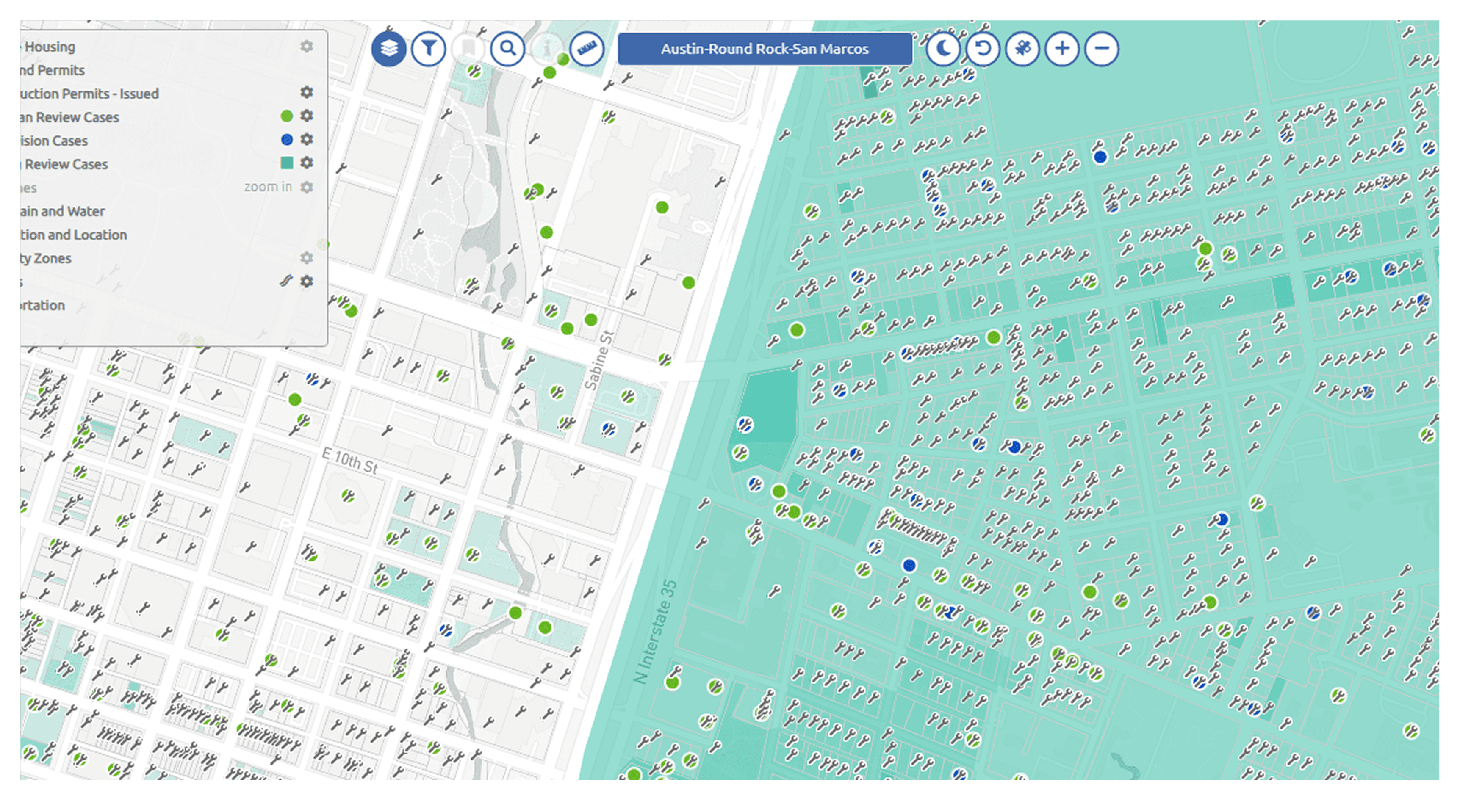 FuseGIS: geospatial data points and market-trend overlays