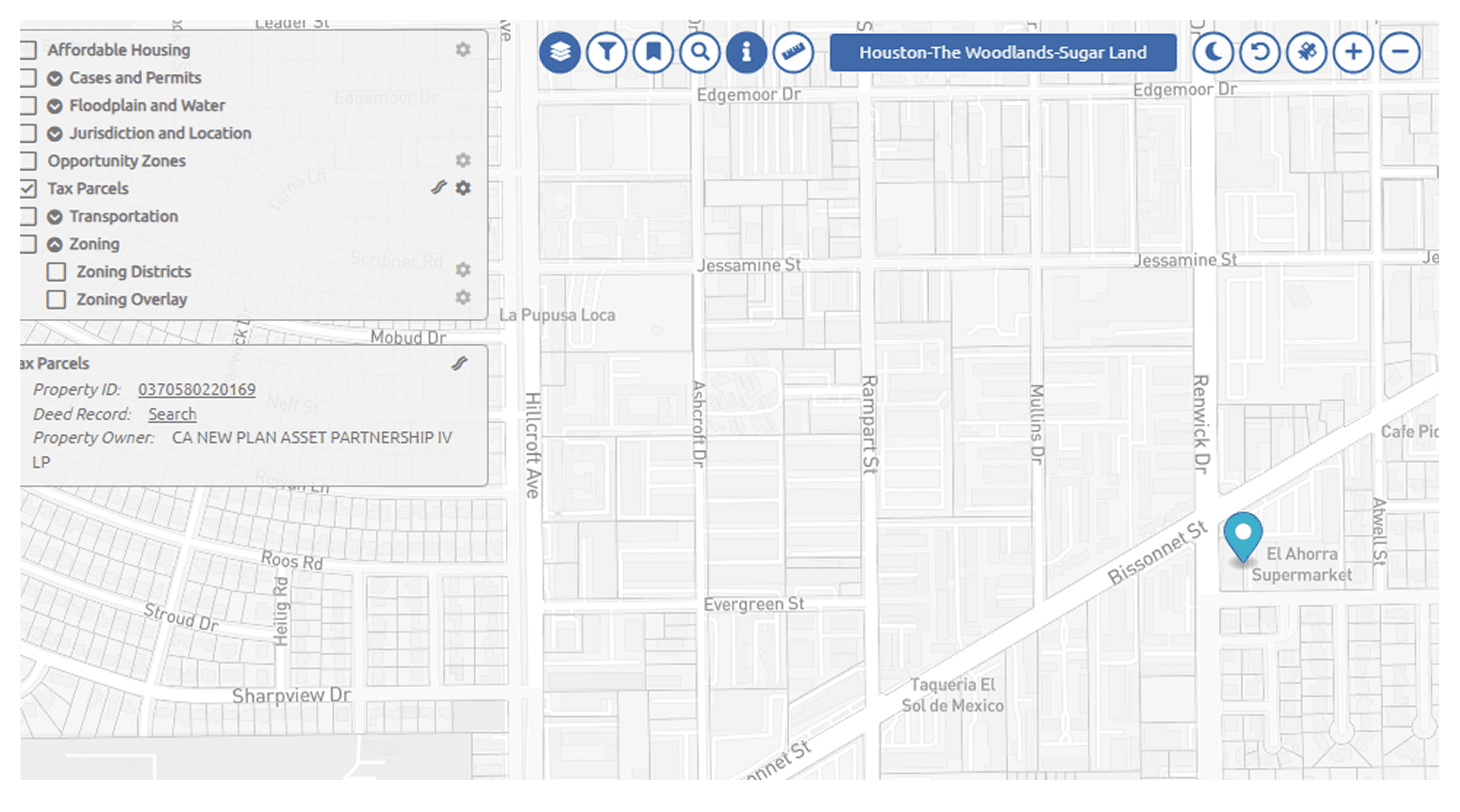 FuseGIS: zoning district filters and land-use analysis